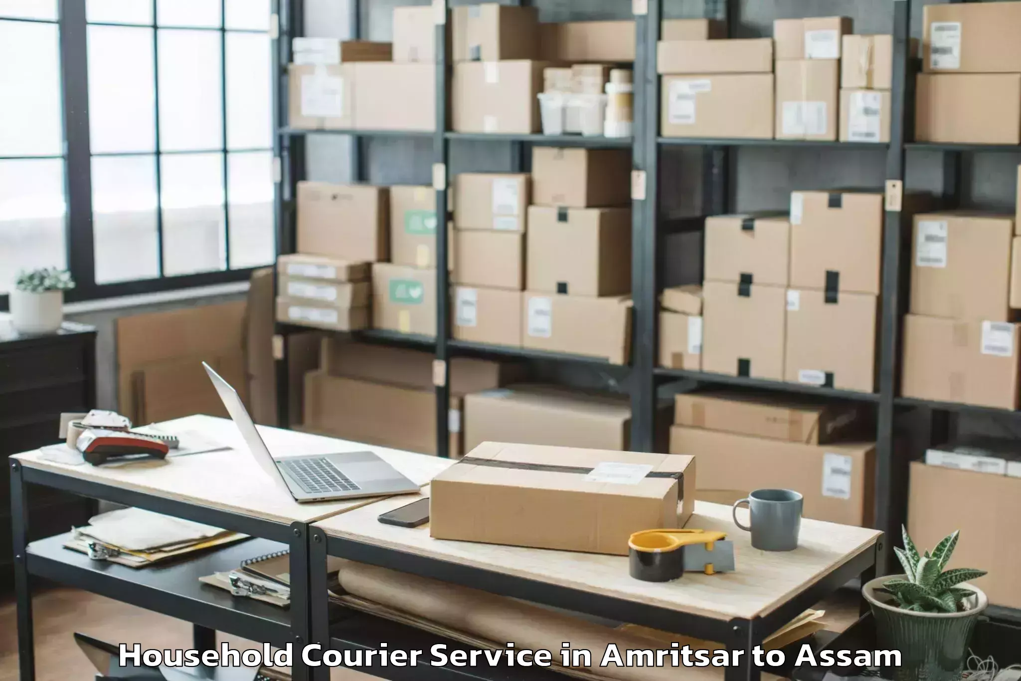 Professional Amritsar to Tezpur University Tezpur Household Courier